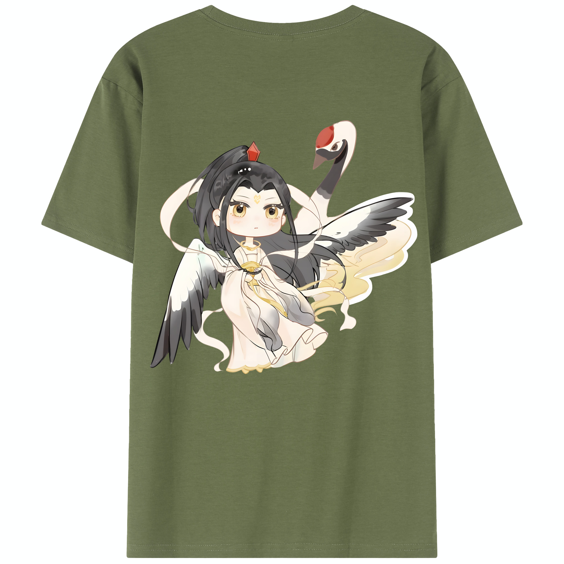 （画像用） Ne Zha 2 ナタ 魔童の大暴れ 綿100％半袖Tシャツ（背面プリント）